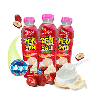 Thùng 24 Chai Nước Yến Sào Đường Phèn Táo Đỏ JOY Tăng Cường Trí Nhớ 500ml