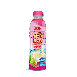 Thùng 24 Chai Nước Yến Sào Đường Phèn Ổi Hồng JOY - Thơm Mát Vị Ổi Hồng - Gấp Đôi Dưỡng Chất Yến Sào 500ml