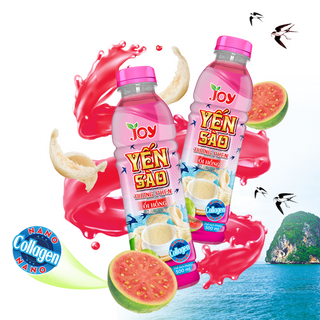 Thùng 24 Chai Nước Yến Sào Đường Phèn Ổi Hồng JOY - Thơm Mát Vị Ổi Hồng - Gấp Đôi Dưỡng Chất Yến Sào 500ml