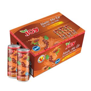 Thùng 24 lon Nước Me Ép JOY - Chua Chua Dôn Dốt bổ sung Nano Collagen Căng Mịn Bờ Môi 325ml