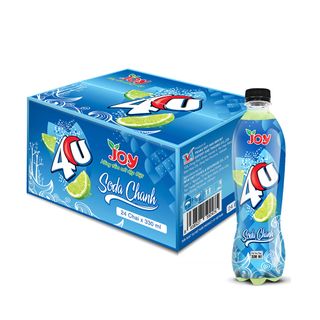Thùng 24 Chai Soda Kem Xanh 4U (For You) Ngon Ngất Ngây Vị Kem Béo Béo Cùng Soda Đậm Đà