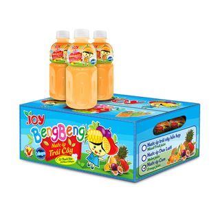 Thùng 24 Chai Nước Ép Cam BengBeng có Thạch Dừa Nhai Giòn Thích Thu với Nano Collagen Tươi Trẻ
