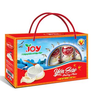 Thùng 30 Lon Nước Yến Sào Đường Phèn Đào JOY - Thơm Yến Sào - Đào Thanh Mát - Uống là mê ngay 250ml