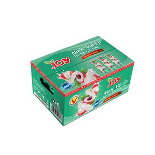Thùng 24 lon Nước Vải Ép Vị Ngọt Dịu Thanh Mát Đã Thèm cùng Nano Collagen Tươi Tắn Làn Da 325ml
