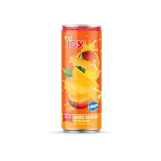 Thùng 24 lon Nước Ép Xoài Tươi JOY Ép từ Trái Xoài Nguyên Quả cùng Nano Collagen Dưỡng Da Sáng Mịn 325ml