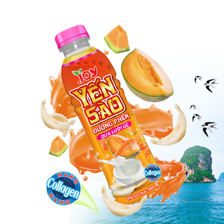 Thùng 24 Chai Nước Yến Sào Đường Phèn Dưa Lưới Úc đến từ JOY - Vị Thanh Mát - Không Quá Ngọt Yummy 500ml