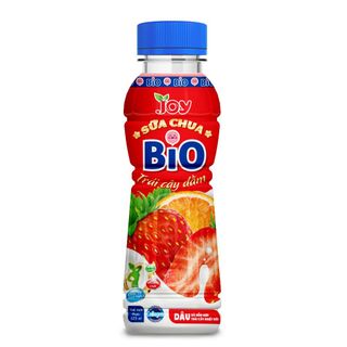 Thùng 24 chai Sữa Chua BIO Trái Cây Dằm Dâu Tây và hỗn hợp trái cây nhiệt đới kích thích vị khác