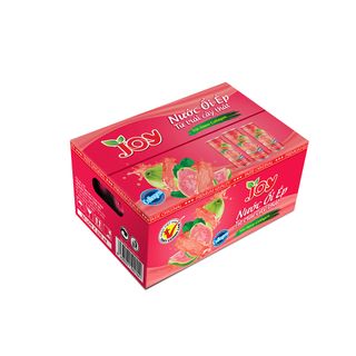 Thùng 24 lon Nước Ổi Ép JOY - Thơm Mùi Ổi Hồng - Vị NgonNgon Suýt Xoa cùng Nano Collagen Tăng Nội Tiết Tổ 325ml