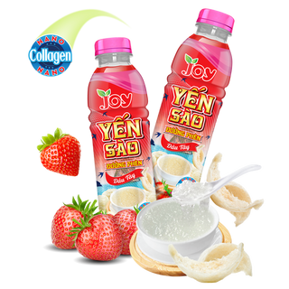 Thùng 24 Chai Nước Yến Sào Đường Phèn Dâu Tây JOY - Gấp Đôi Dưỡng Chất - Khỏe Người Sáng Da