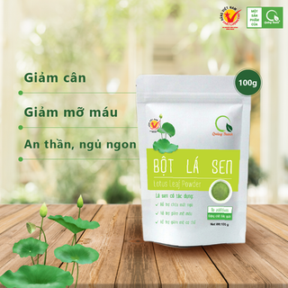 Bột Lá Sen Quảng Thanh 100g- giúp ngủ ngon, giảm mỡ máu.