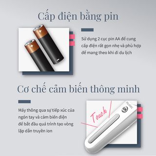 Máy chăm sóc da ION 40°C đa năng (làm sạch sâu/đẩy dưỡng chất/rung tần số cao/cấp nhiệt làm ấm da)