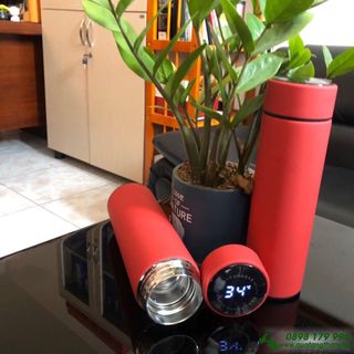 BÌnh Giữ Nhiệt LED hiện thị nhiệt độ khắc logo giá rẻ