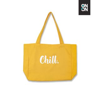 Túi Vải Canvas Đeo Vai Unisex In Chữ Đơn Giản