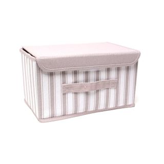 Hộp Vải Đựng Đồ Kích Thước 41*30*19 Phối Họa Tiết Trắng Nâu