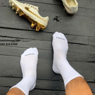 Tất đá bóng, thể thao feeture,s vớ dài chống trơn trượt nam nữ - tất dệt kim dày dặn, không lưu mùi loại cổ lửng