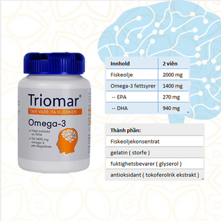 Dầu cá Triomar Hjerne [ bổ não ]
