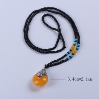 Dây chuyền mặt đá vàng cam