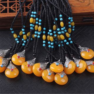 Dây chuyền mặt đá vàng cam