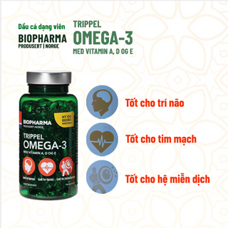 Dầu cá dạng viên Biopharma Trippel Omega-3