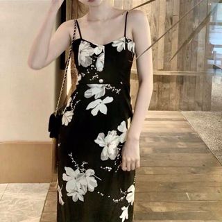 ĐẦM HOA LAN 2 DÂY - DT1477 - xưởng may đô thành
