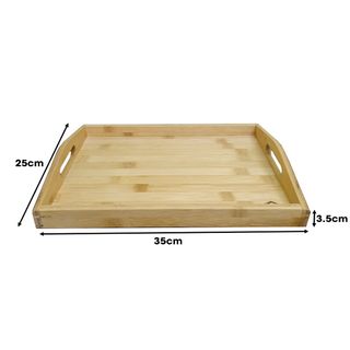 Khay gỗ tre ghép đựng trà, thức ăn hình chữ nhật - GIÁ SỈ - Hàng sản xuất chuẩn tre Việt Nam