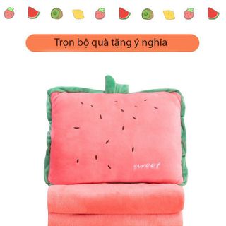 Bộ chăn mền gối trái cây 2in1