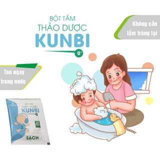 Bột tắm trẻ em thảo dược Kunbi ( rôm sẩy, hăm da, mụn nhọt)
