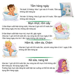Bột tắm trẻ em thảo dược Kunbi ( rôm sẩy, hăm da, mụn nhọt)