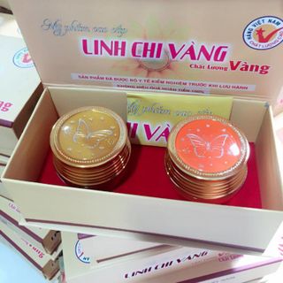 KEM LINH CHI VÀNG BỘ ĐÔI TRỊ NÁM - TRẮNG DA