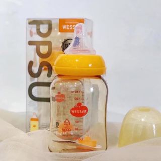 Bình sữa cổ hẹp chống sặc Wesser nhựa PPSU 140ml