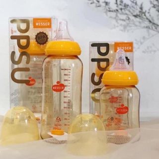 Bình sữa cổ hẹp chống sặc Wesser nhựa PPSU 140ml