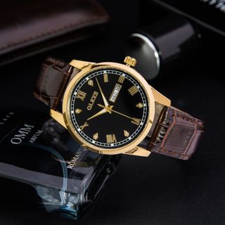 ĐỒNG HỒ NAM OLEVS OL6602 DÂY DA - ĐÍNH KIM CƯƠNG NHÂN TẠO