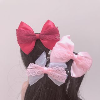 Sỉ Set 2 Kẹp Nơ Tóc Giả Xoăn Cho Bé