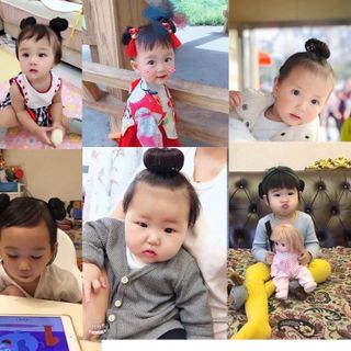Sỉ Set 2 Tóc Giả Búi Natra Cho Bé