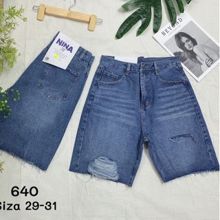 Quần ngố rách không co dãn