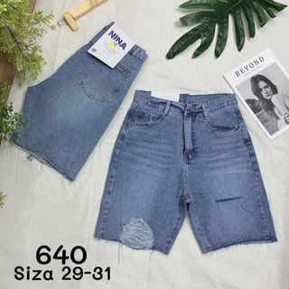 Quần ngố rách không co dãn