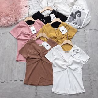 Xoắn ngực tay ngắn mặc 2 kiểu