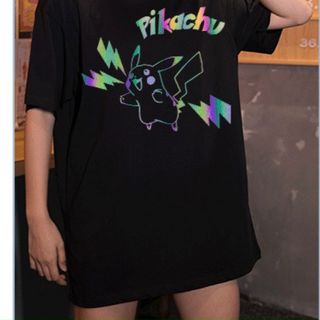 Áo thun phản quang 7 màu in hình pikachu mịn đẹp