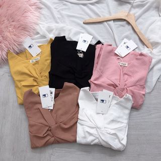 Xoắn ngực tay dài mặc 2 kiểu