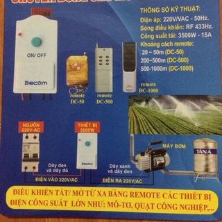 ĐIỀU KHIỂN TỪ XA MÔ TƠ BƠM NƯỚC 3500W - DECOM - DC3500W