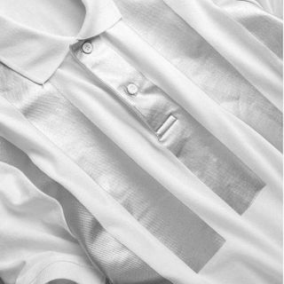 [size to 50-110kg] Áo thun nam có cổ cá sấu cotton in dọc