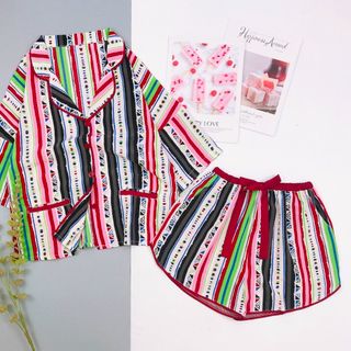 Đồ ngủ đồ pijama mặc nhà đùi tay cánh dơi chất lụa hàn việt nam siêu mát giá sỉ