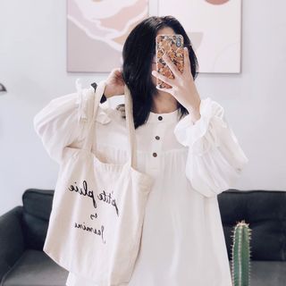 Áo kiểu baby doll nơ tay