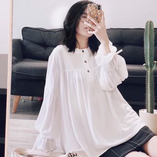 Áo kiểu baby doll nơ tay