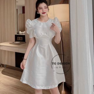Váy thời trang xếp ly eo V12
