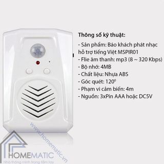 BÁO KHÁCH TIẾNG VIỆT THU ÂM THEO LỜI CHÀO DC1107S - DECOM