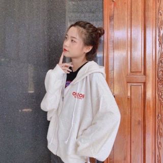 Áo khoác chống nắng tránh mưa,áo thêu chữ OHOH đỏ ,chất thun nỉ ngoại
