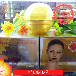 KEM TRẮNG DA BODY LINH CHI VÀNG SE KHÍT LỖ CHÂN LÔNG 120G
