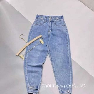Quần jeans khuy gấu