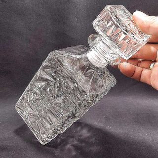 Vỏ Chai Thủy Tinh Đựng Rượu 1 Lít cao cấp mẫu vuông giác kim cương - Vỏ Chai Rượu Đẹp 1000ML (A13)